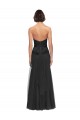 Comprar Negro línea A Cuello de Corazón Tul Largo Vestidos de dama de honor