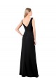 Comprar Negro línea A Cuello en V Gasa Largo Vestidos de dama de honor / Vestidos de fiesta