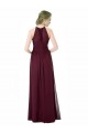 Comprar Negro línea A Halter Cuello de Corazón Gasa Largo Vestidos de dama de honor