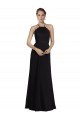 Comprar Negro línea A Halter Gasa Encaje Largo Vestidos de dama de honor