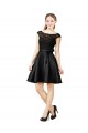 Comprar Negro línea A Ilusión Satén Encaje Corto Vestidos de dama de honor / Vestidos de cóctel