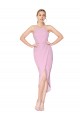 Comprar Orquídea Sirena Halter Cuello Alto Crepé Elástico Corto Asimétrico Formales Vestidos de dama de honor / Vestidos de fiesta / Vestidos de cóctel