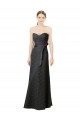 Comprar Pizarra gris Cubierta Cuello de Corazón Encaje Largo Vestidos de dama de honor