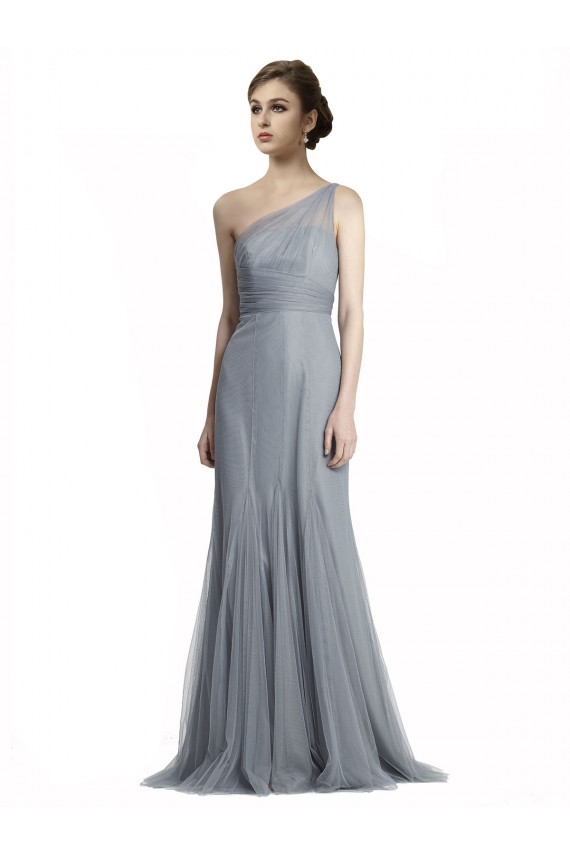 Comprar Pizarra gris Sirena Un Hombre Tul Largo Vestidos de dama de honor