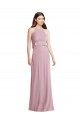 Comprar Primavera línea A Halter Gasa Largo Vestidos de dama de honor