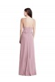 Comprar Primavera línea A Halter Gasa Largo Vestidos de dama de honor