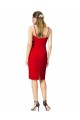 Comprar Rojo Cubierta Cuello de Corazón Cóctel Crepé Elástico Corto Formales Vestidos de dama de honor / Vestidos de fiesta / Vestidos de cóctel