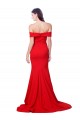 Comprar Rojo Sirena Cuello de Corazón Crepé Elástico Largo Formales Vestidos de dama de honor / Vestidos de fiesta