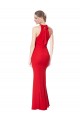 Comprar Rojo Sirena Halter Cuello Alto Crepé Elástico Largo Formales Vestidos de dama de honor / Vestidos de fiesta
