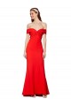 Comprar Rojo Sirena Hombros Descubiertos Crepé Elástico Largo Formales Vestidos de dama de honor / Vestidos de fiesta