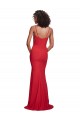 Comprar Rojo Sirena Tirantes espagueti Crepé Elástico Largo Formales Vestidos de dama de honor / Vestidos de fiesta