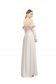 Comprar Rojo línea A Hombros Descubiertos Crepé Elástico Largo Formales Vestidos de dama de honor / Vestidos de fiesta