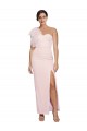 Comprar Rosa Cubierta Un Hombre Cuello de Corazón Crepé Elástico Largo Formales Vestidos de dama de honor / Vestidos de fiesta