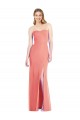 Comprar Rosa Del Desierto Trompeta Cuello de Corazón Sin tirantes Gasa Largo Vestidos de dama de honor