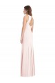 Comprar Rosa Trompeta Barco Crepé Elástico Largo Vestidos de dama de honor / Vestidos de fiesta