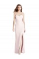 Comprar Rosa Trompeta Cuello de Corazón Sin tirantes Crepé Elástico Largo Vestidos de dama de honor / Vestidos de fiesta