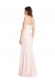 Comprar Rosa Trompeta Cuello de Corazón Sin tirantes Crepé Elástico Largo Vestidos de dama de honor / Vestidos de fiesta