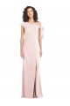 Comprar Rosa Trompeta Hombros Descubiertos Crepé Elástico Largo Formales Vestidos de dama de honor / Vestidos de fiesta