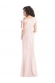 Comprar Rosa Trompeta Hombros Descubiertos Crepé Elástico Largo Formales Vestidos de dama de honor / Vestidos de fiesta