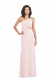 Comprar Rosa Trompeta Un Hombre Crepé Elástico Largo Formales Vestidos de dama de honor / Vestidos de fiesta