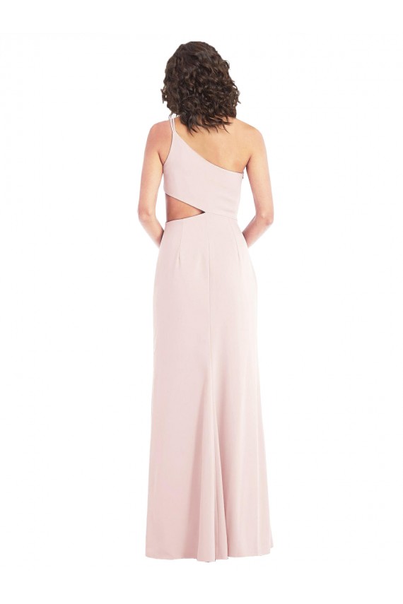 Comprar Rosa Trompeta Un Hombre Crepé Elástico Largo Formales Vestidos de dama de honor / Vestidos de fiesta