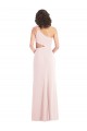 Comprar Rosa Trompeta Un Hombre Crepé Elástico Largo Formales Vestidos de dama de honor / Vestidos de fiesta