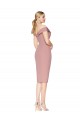 Comprar Rosa empolvado Sirena Hombros Descubiertos Crepé Elástico Corto Formales Vestidos de dama de honor / Vestidos de fiesta / Vestidos de cóctel