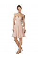 Comprar Rosa línea A Cuello de Corazón Gasa Encaje Corto Vestidos de dama de honor / Vestidos de cóctel