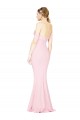 Comprar Rosa línea A Sin tirantes Crepé Elástico Largo Formales Vestidos de dama de honor / Vestidos de fiesta