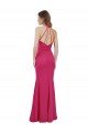 Comprar Rubí línea A Halter Cuello de Corazón Gasa Largo Vestidos de dama de honor
