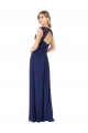Comprar Sapphire línea A Cuello en V Gasa Largo Vestidos de dama de honor