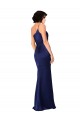 Comprar Sapphire línea A Un Hombre Satén sedoso Largo Formales Vestidos de dama de honor / Vestidos de fiesta