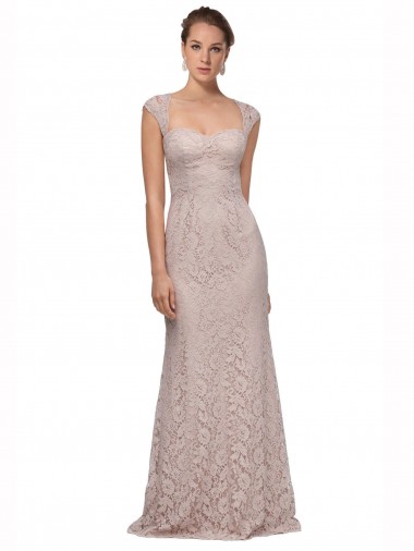 Comprar Sirena Cuello de Corazón Encaje Largo Vestidos de dama de honor / Vestidos de fiesta