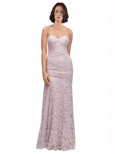 Comprar Sirena Cuello de Corazón Encaje Largo Vestidos de dama de honor / Vestidos de fiesta