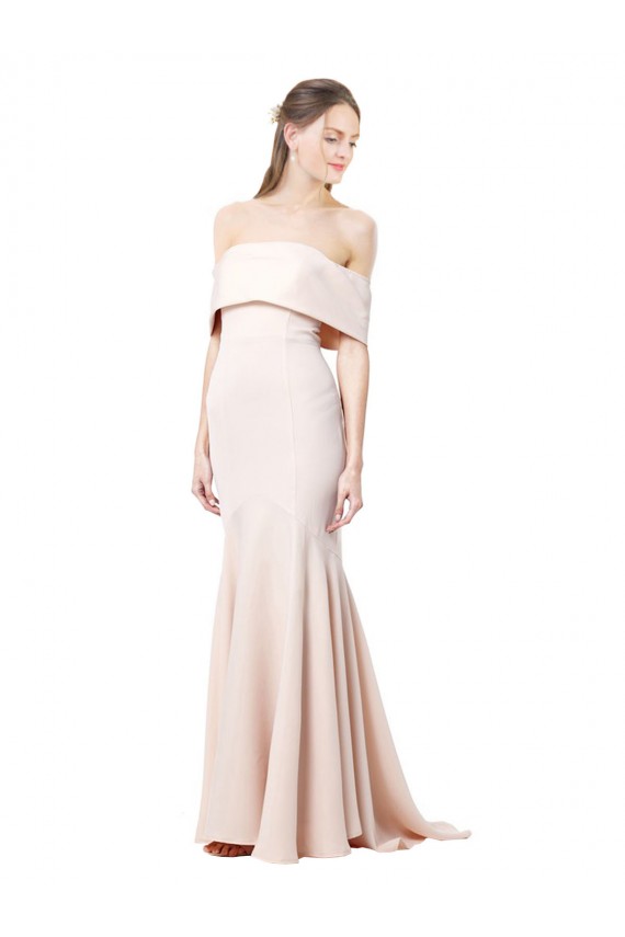 Comprar Sirena Hombros Descubiertos Crepé Elástico Largo Formales Vestidos de dama de honor / Vestidos de fiesta