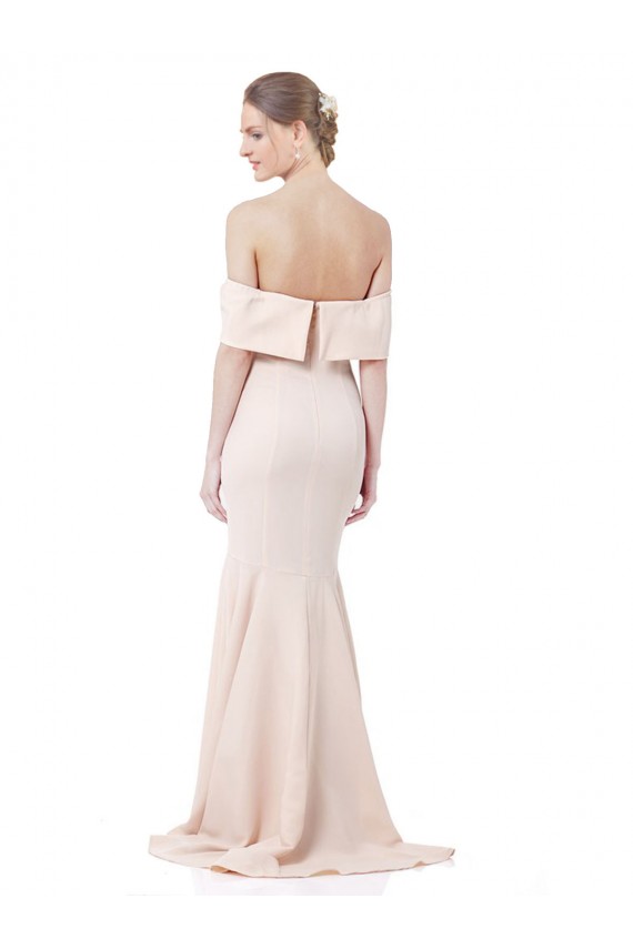 Comprar Sirena Hombros Descubiertos Crepé Elástico Largo Formales Vestidos de dama de honor / Vestidos de fiesta