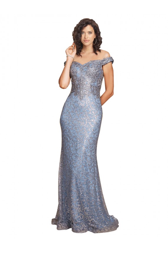 Comprar Sirena Hombros Descubiertos Lentejuela Largo Formales Vestidos de dama de honor / Vestidos de fiesta