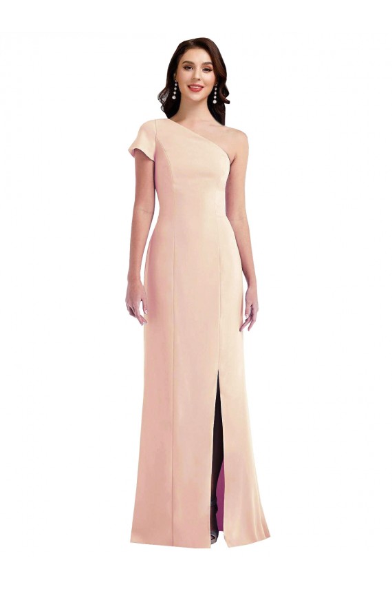 Comprar Trompeta Un Hombre Crepé Elástico Largo Formales Vestidos de dama de honor / Vestidos de fiesta