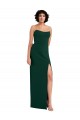 Comprar Verde Midnight Cubierta Cucharón Sin tirantes Crepé Elástico Largo Formales Vestidos de dama de honor / Vestidos de fiesta