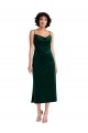 Comprar Verde oscuro Cubierta Midi Terciopelo Elástico Corto Formales Vestidos de dama de honor / Vestidos de fiesta / Vestidos de cóctel