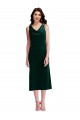 Comprar Verde oscuro Cubierta Midi Terciopelo Elástico Corto Vestidos de dama de honor / Vestidos de fiesta / Vestidos de cóctel