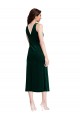 Comprar Verde oscuro Cubierta Midi Terciopelo Elástico Corto Vestidos de dama de honor / Vestidos de fiesta / Vestidos de cóctel