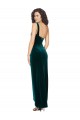 Comprar Verde oscuro Cubierta Un Hombre Terciopelo Elástico Largo Asimétrico Vestidos de dama de honor / Vestidos de fiesta
