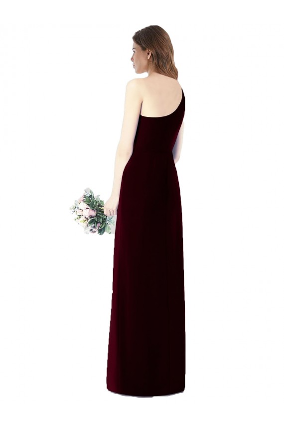 Comprar Verde oscuro Trompeta Un Hombre Gasa Largo Vestidos de dama de honor