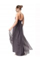 Comprar Vintage Rose línea A Cuello de Corazón Tul Largo Vestidos de dama de honor