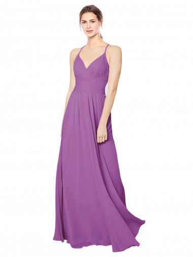 Comprar línea A Cuello de Corazón Gasa Largo Vestidos de dama de honor