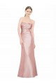 Comprar línea A Cuello de Corazón Sin tirantes Satén elástico Largo Formales Vestidos de dama de honor / Vestidos de fiesta
