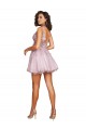 Comprar línea A Cuello en V Corto Tul Corto Vestidos de dama de honor / Vestidos de cóctel / Vestidos para homecoming
