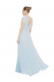 Comprar línea A Cuello en V Gasa Largo Vestidos de dama de honor
