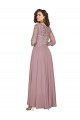 Comprar línea A Cuello en V Gasa Largo Vestidos de dama de honor / Vestidos de fiesta